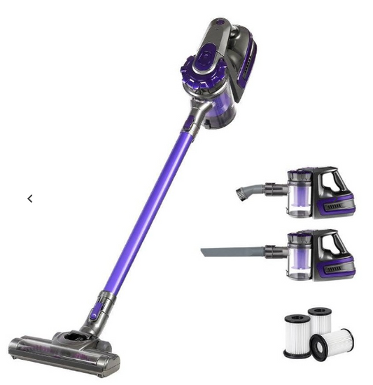 Devanti Stick Vacuum Cleaner Cordless HEPA Filter Purple
