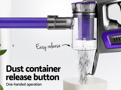 Devanti Stick Vacuum Cleaner Cordless HEPA Filter Purple